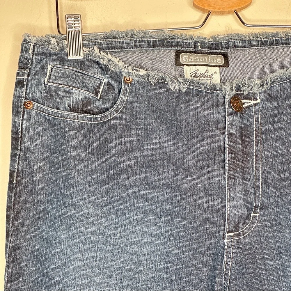 Vintage Y2K Gasoline Flare Jeans Dark Wash Size 13 - Picture 4 of 13